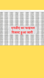 UPSC NDA Result 2023